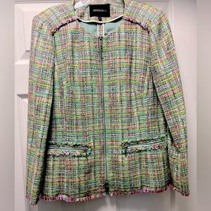 LAFAYETTE tweed pastel blazer. Size Large